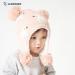 LANGZHEN Toddler Kids Winter Hat Earflap Knit Cap for Boys Girls 2-4 Years - Pink Stripe Polar Bear Design - Buy Online on GoSupps.com