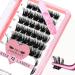 PRO Lash Clusters 72 Pcs Individual Cluster Lashes 3D Effect DIY Lash Extension 8-16mm Eyelash Clusters Volume Wispy Lashes Super Thin Band Reusable Soft & Comfortable(Adore-3D Fluffy D-8-16mix) 8-16 mix Adore(3D Fluffy)