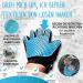 L wenk nig Taurus 2.0 Pet Brush Gloves for Cats & Dogs | High-Quality Coat Grooming with Extra Long Soft Knobs | Blue Cat Accessories & Massaging Brush - Buy Online on GoSupps.com