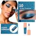 Oulac Liquid Glitter Eyeshadow - Metallic Blue Eyeshadow Sparkly Blue Eyeliner Liquid Shimmer Eyeshadow & Eyeliner Blendable Eye Make-up Crease Resistant Vegan 5.4g Ocean Treasure (10) - Buy Online on GoSupps.com