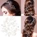 Hair wire wedding hair accessories rhinestone hairband crystal headband for women girls and bride bridesmaids (50cm) silver