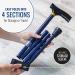 DMI Designer Folding Cane - Adjustable, Ergonomic Wood Handle, FSA/HSA Eligible - Blue Ice - Buy Online on GoSupps.com
