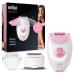 Braun Silk Epil 3 SE3270 Epilators for Women Epilator and Shaver Hair Removal for Leg and Body White/Pink White Legs & Body 3270