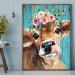 TINY FUN 5D Diamond Painting Kit - Cow Gem Art DIY for Adults & Kids - Full Drill Round Diamonds - Home Wall Decor Gift - 12x16inch - Buy Online on GoSupps.com