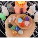 10 PCS Heart Crystal Healing Stones Set - Multicolor Natural Stone Palm Gemstones for Reiki Energy Balancing and Meditation - Buy Online on GoSupps.com