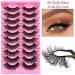 Cat-Eye Fluffy-XZ01: 10 Pairs 20mm Long Dramatic False Eyelashes - Thick Volume, Crossed, Lightweight, Soft Curly Fake Lashes - Wispy Mink Lashes for Big Eyes - Buy Online on GoSupps.com
