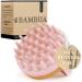 Bambua scalp massage brush - (anti -dandruff effect) head massage brush - to the head massage when showering - Premium scalp massager - including e -book "healthy scalp" (pink)
