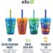 Ello Kids 12oz Chameleon Color Changing Cups - Reusable Plastic Cups with Lids and Straws - 4 Pack - Rainforest - Buy Online on GoSupps.com