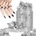 kesurpae DIY Craft Nail Foil Flakes Nail Art Made Easy With Silvery Shimmer Highly Decorative Not Edible And Cannot Be Used - Buy Online on GoSupps.com