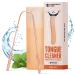Tongue Scraper with Travel Case - 100% Pure Copper Tongue Scrubber for Fresh Breath & Easy to Carry - Single Pack Tongue Cleaner for Daily Hygiene & Oral Care - Adults Pack of 1 Copper