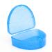 Slim Orthodontic Dental Case - Colour & Glitter Choices for Retainers Bleaching Trays Dentures & More (Glitter Blue)