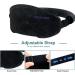 SmilePowo Sleep Eye Mask 2 Pack - Light Blocking Adjustable Strap Blindfold for Men Women - Perfect for Sleep/Travel (Black/Pink) - Buy Online on GoSupps.com