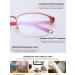Lanomi Progressive Multifocal Reading Glasses | Blue Light Filter Varifocal Rectangular Glasses for Men & Women | UV400 Anti-Fatigue | Red Semi-Frame - 1.5 Dioptria - Buy Online on GoSupps.com