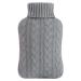 samply Hot Water Bottle with Knitted Cover 2L Hot Water Bag for Hot and Cold Compress Hand Feet Warmer Neck and Shoulder Pain relief Gray 2L Gray