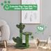 T2Y Cactus Cat Scratching Post - 3 Scratch Posts with Dangling Bell Ball - Premium Sisal Scratcher for Indoor Cats - Buy Online on GoSupps.com