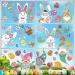 HPNIUB Easter Window Decoration Self-Adhesive with Bunny Eggs Spring Easter Window Clings to Stickers Rabbit Easter Eggs for Display Cabinets Window Decoration for Shop Windows Glass Decor Colourful C - Buy Online on GoSupps.com