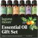 Lagunamoon Essential Oils Gift Set 6 Pcs Pure Essential Oils for Diffuser Humidifier Massage Aromatherapy Skin & Hair Care 10ML (Lavender Eucalyptus Lemongrass Orange Peppermint Tea Tree)