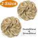 Jjstar 2-Piece Hair Part & Rubber Band Set | Dutt Hair Tie & Hair Extensions for Messy Buns & Updos | Dark Blonde & Beach Blonde Options for Women & Girls - Buy Online on GoSupps.com