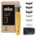 Braun Rasoir Electrique Pour Hommes Tout-En-Un Series 3 XT3 XT3205 Avec Une Lame Unique 4D Flex Jaune Coffret De Rasage Avec +7 Outils Pour Styliser Et Raser La Barbe 3 Sabots Pour Le Visage
