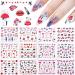 12 Sheets Nail Stickers Kalolary Water Transfer Nail Art Sticker Decals Lips Women Girl Colorful Slider for Dating Decor Manicure Nail Art Decorations