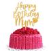Happy Birthday Mum Cake Topper - Mom Happy Birthday Theme Party Cake Decoration Mother's Birthday Party Cake Topper