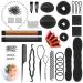 Winkeyes Hair Styling Set, Hair Design Styling Tools Accessories DIY Hair Accessories Hair Modelling Tool Kit Hairdresser Kit Set Magic Simple Fast Spiral Hair Braid Hair Braiding Tool (Type B- 45 set)