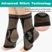 INDEEMAX Ankle Brace for Men & Women | Copper Infused Compression Sleeve for Sprained Ankle Plantar Fasciitis & Achilles Tendonitis Pain Relief - Medium Copper Black - Buy Online on GoSupps.com