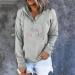 oelaio Fall Womens 2023 Hooded Button Collar Drawstring Hoodies Pullover Yes Im Cold Sweatshirt Women Sweatshirts Gray - Buy Online on GoSupps.com