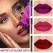 Buy 3Pcs Matte 24-Hour Liquid Lipstick Set - DNM Dark Red Purple Long Lasting Waterproof Lip Stain Gift Set - Buy Online on GoSupps.com