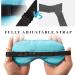 Silk Satin Sleep Mask for Women Men - Adjustable Strap, Sky Blue - Buy Online on GoSupps.com