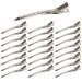 Beayuer 25 Pieces Duck Bill Hair Clips 3.5 Inch Rustproof Metal Alligator Curl Clips with Holes for Hair Styling Hair Coloring Thick Hair Sectioning Salon Bows DIY Silver (25 Pcs 3.5in Silver) 25 Count (Pack of 1) Silver 3.5in
