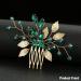 Bridal Wedding Hair Accessories Green Hair Accessories Sparkly Rhinestone Hair Combs Slides Hair Clips Prom Hair Accessories French Hair Comb Hair Jewelry Hair Pieces for Women - Buy Online on GoSupps.com