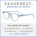 Readerest Blue Light Blocking Reading Glasses - Light Blue (2.00x Magnification) | Stylish Computer Eyeglasses for Men & Women - Antiglare UV Protection Reduce Eye Strain - Buy Online on GoSupps.com