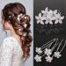 AUXSOUL Bridal Hair Pins - Crystal Pearl U-Shaped Diamond Clips for Wedding - 30Pcs (6 Styles) - Buy Online on GoSupps.com