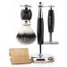 JAG Razor Set for Men - Double-Sided Razor Super Silver Tip Brush Stand & Leather Case - Premium Shaving Kit for an Ultimate Grooming Experience - Buy Online on GoSupps.com