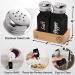 Glass Farmhouse Salt and Pepper Shakers Set - Rustic Black Kitchen Decor - Ideal for Home, Restaurant, or Wedding Gifts - Buy Online on GoSupps.com