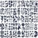 Kids Glitter Temporary Tattoo Kit - Dinosaur Butterfly Fake Tattoos for Boys and Girls - DIY Waterproof Tattoos with 90 Sheets Stickers, 24 Glitter Boxes, 3 Brushes - Birthday Party Makeup Set - Buy Online on GoSupps.com