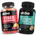 DR. BO Fiber Gummies Colon Cleanse & Ginger - Tasty Gummy Prebiotic Fiber Supplement - Bowel Movement Support for Gut & Stomach Cleansing