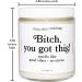 Cool Girl Candles - Bitch You Got This Cotton + Vanilla Scented Candle | All Natural Coconut Soy Wax | Strong Home Fragrance | Clean Burning Funny Gifts | 8.5 fl oz - Buy Online on GoSupps.com
