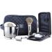 Travel razor set with leather culture bag and bag travel protection double-sided razor planer razor brush made of roof hair soap and stainless steel bowl