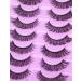 wiwoseo Cat Eye Mink Fluffy Eyelashes - 16MM Natural Wispy Strip Lashes, 10 Pairs - Buy Online on GoSupps.com