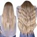 Laavoo Clip-In Hair Extensions | Balayage Ombre Real Hair | Double Weft 55cm 70g #8/18/60 - Buy Online on GoSupps.com
