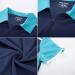 JACK SMITH Women's Short Sleeve Golf Polo Shirt | Dry Fit Moisture Wicking | Navy + Blue | Large Size - Buy Online on GoSupps.com
