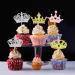 Ercadio 30 Pack Princess Crown Cupcake Toppers Glitter Queen Crown Cupcake Picks Crown Cupcake Toppers for Princess Crown Theme Baby Shower Wedding Party Cake Decorations Supplies Pattern-3 - Buy Online on GoSupps.com
