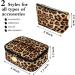 2 Pack Leopard Print Makeup Bags - Portable Toiletry Pouch for Women & Girls | Perfect Travel Cosmetic Bag - Buy Online on GoSupps.com