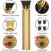 Professional Electric Hair Clippers for Men - Waterproof Rechargeable Haircut Kit with T Blade Trimmer and Guide Combs - Gold - Buy Online on GoSupps.com