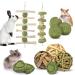 Erkoon rabbits Kielzeiten 11 pieces hamster toy naturally apple wood chew grassball timothy hay sticks grass cake for bunnies chinchilla hamster guinea pig racing mice dental care