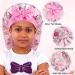 Kids Long Satin Sleep Cap with Elastic Tie - Pink Silky Braid Bonnet for Girls - Buy Online on GoSupps.com