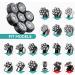 Kensen 7D Blade Replacement Heads - 7 Electric Shaver Heads for Bald Men - Wet/Dry Compatible - Waterproof Razor - Compatible with Many Models - Buy Online on GoSupps.com