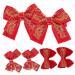 minkissy 3 Pairs Bow Hairpin Clip for Hair Asian Hair Pins Hanfu Hair Clip Traditional Chinese Hair Clips Hair Bow for Girl Christmas Bow Cute Hair Clip Baby Girl Flash Pair Clip Fabric